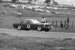 ÒStormin NormanÓ Beechey campaigned his Mustang throughout Australia in 1965 including in May at Lakeside Raceway. His Mustang wears the livery of Neptune racing, an Australian Oil Retailer. Photo: Brier Thomas 