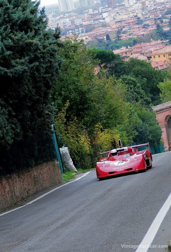 On his way to a one-minute climb for the two kilometers and outright victory is Giuliano Peroni in his Osella PA3.Photo: Peter Collins Peter Collins