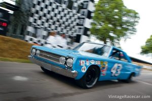 Richard Petty in the 1967 Plymouth.Photo: Adam Beresford 