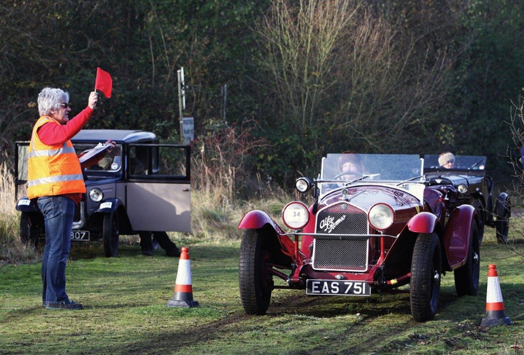 Alex Pilkington  in a 1930 Alfa Romeo 6C 1750.Photo: Pete Austin 