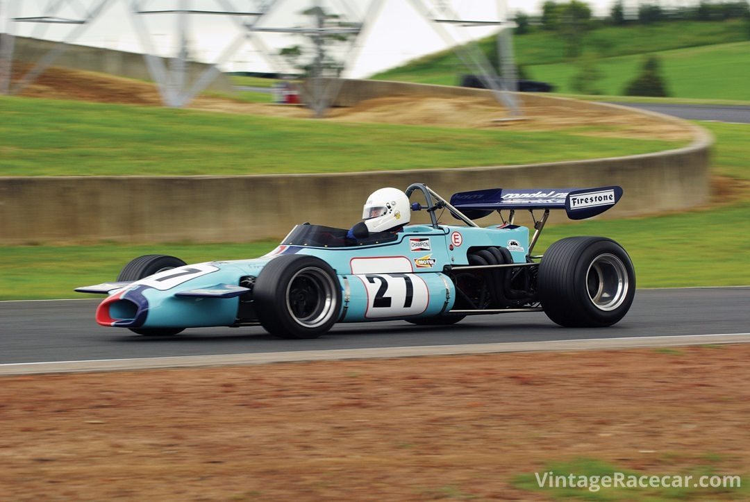 Andrew Fellows in his ex-Graham Hill Brabham BT36.Photo: Russell Windebank 