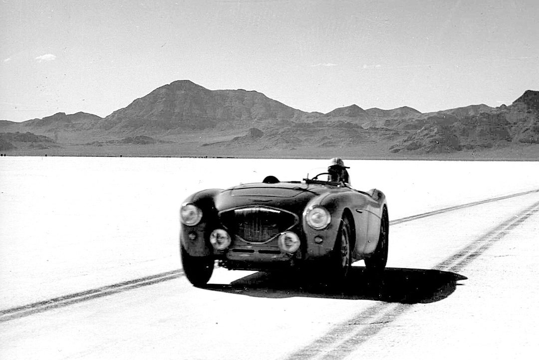 The 1954 Austin Healey endurance record car SPL227B. 