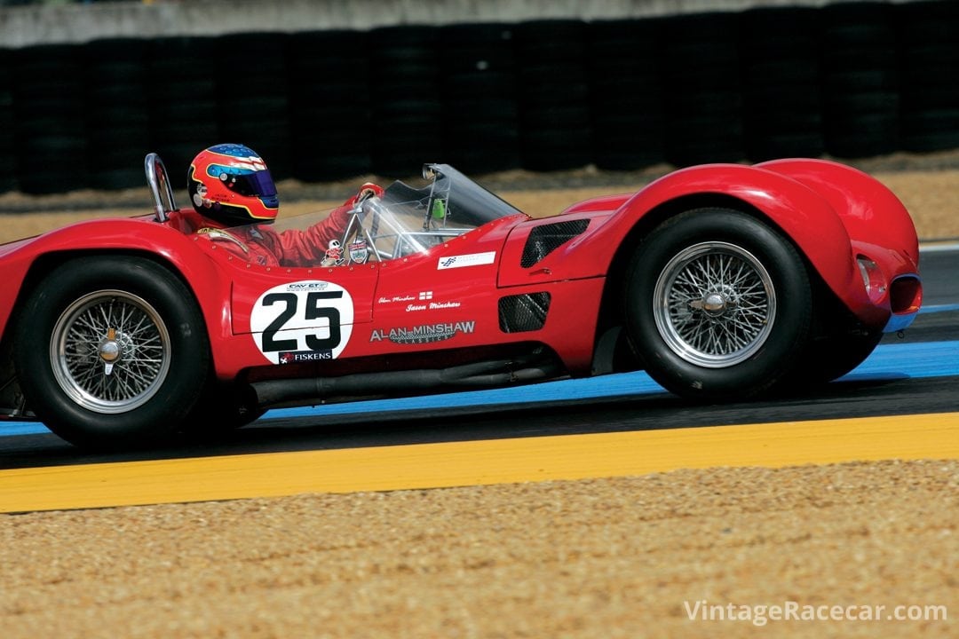 The 1959 Maserati T-61 Birdcage of Alan amd Jason Minshaw.Photo: Greg Johnson 