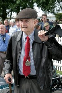 Phil Hill at the door of the Chaparral 2F, his last winner.Photo: Keith Booker 