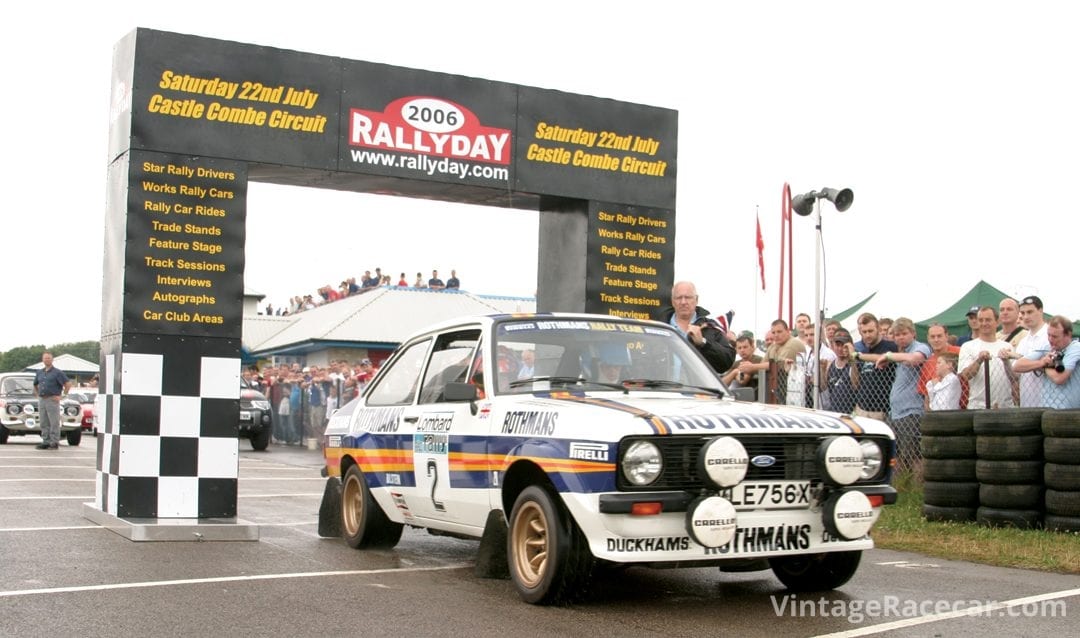 Ari Vatanen takes off in his championship-winning Ford Escort RS. 