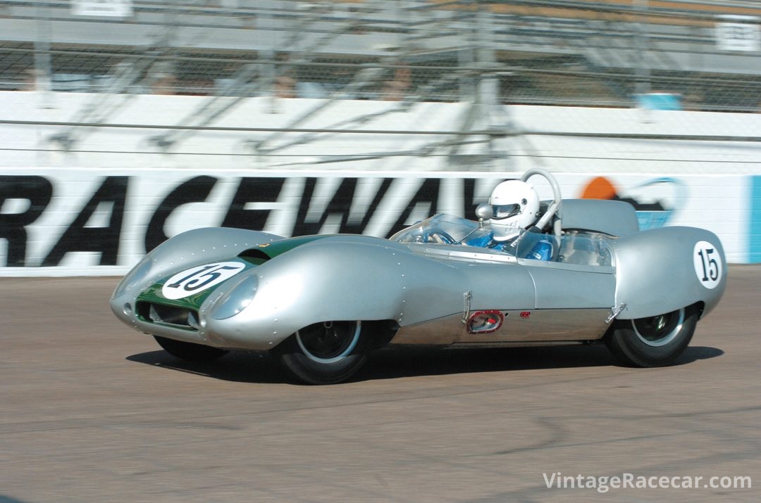 The 1959 Lotus 15 of Steve Hilton.Photo: Wayne Kitano / photoblowups.com 