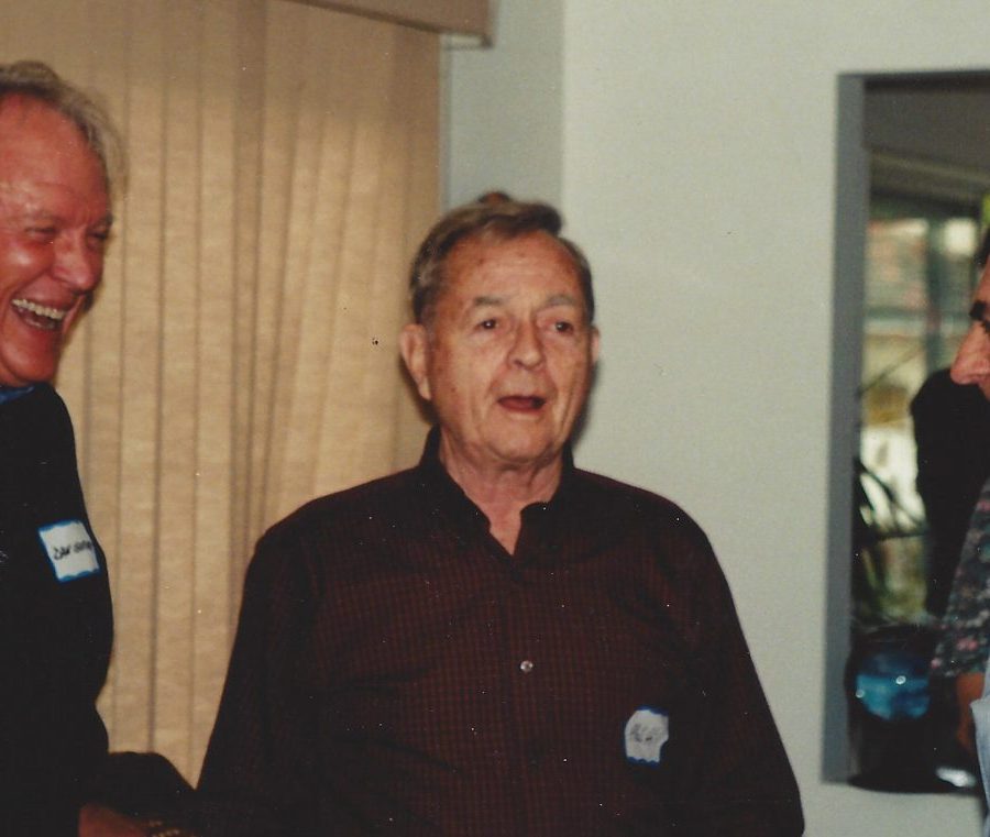 (L to R) Dan Gurney, Phil Hill, Jack Brabham.