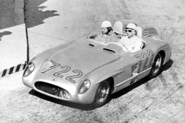 Driving a Mercedes-Benz 300 SLR, Stirling Moss and Denis Jenkinson emerged as the winners of the 1955 Mille Miglia.