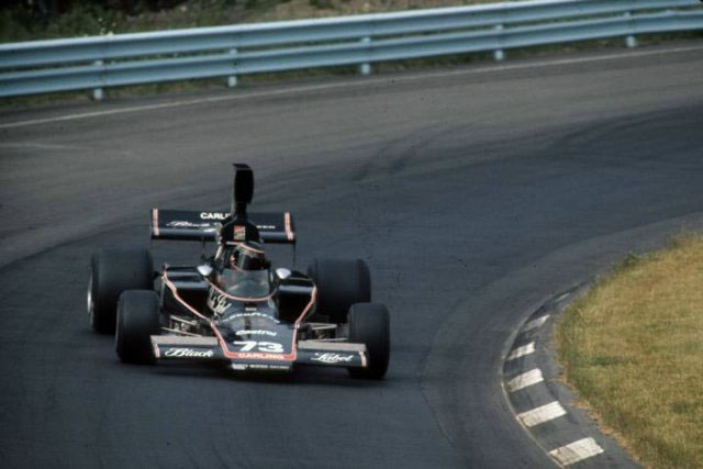 Tony Adamowicz pilots the Woods Racing Lola T330 F5000 car circa 1973