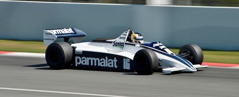 Brabham BT49D at speed on main straight