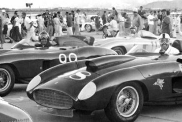 Carroll Shelby, John Edgar Ferrari 410S, Palm Springs, 1956