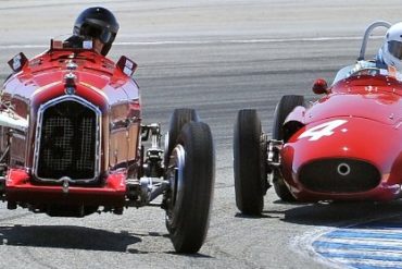 1957 Maserati 250F of Jeffrey O'Neill and the 1930 Alfa Romeo Tipo B P3 of Peter Giddings TIM SCOTT