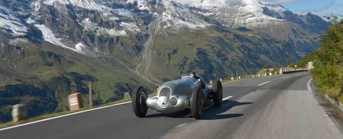 Jochen Mass in the 1937 Mercedes-Benz W125