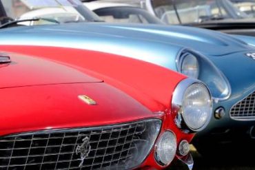 Ferrari 250 GT Lusso and Aston Martin DB4 GTZ at Kuwait Concours d'Elegance 2012