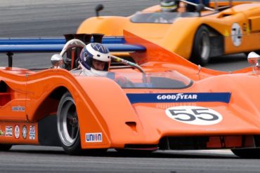 Chris Bender's 1972 McLaren M8FP in two.