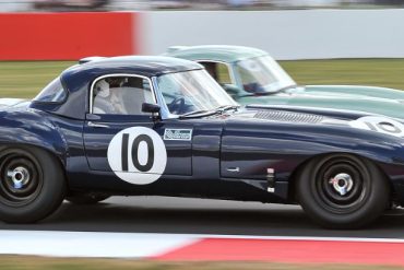 Pair of Jaguar E-Types are neck and neck TIM SCOTT