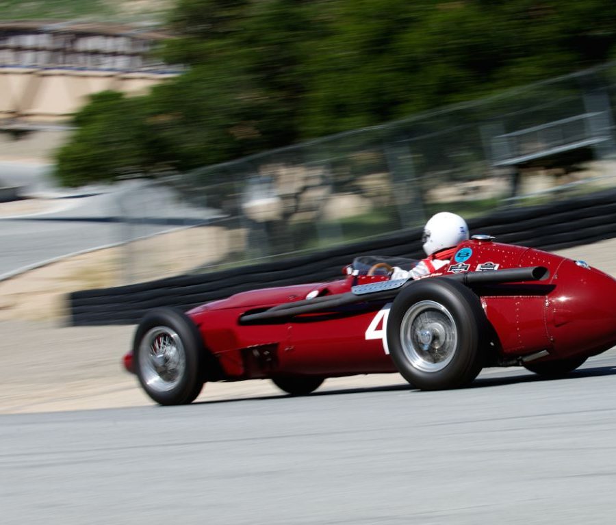 Tom Price down The Corkscrew in his Maserati 250F. DennisGray