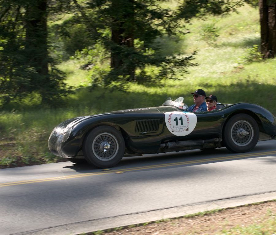 Tom and Gwen Price in their 1953 Jaguar C-Type. DennisGray