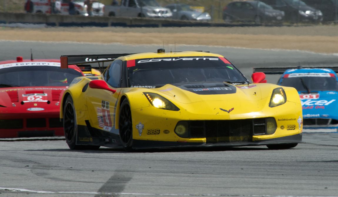 Corvette Racing's C7-R Chevrolet Corvette in turn eleven. DennisGray