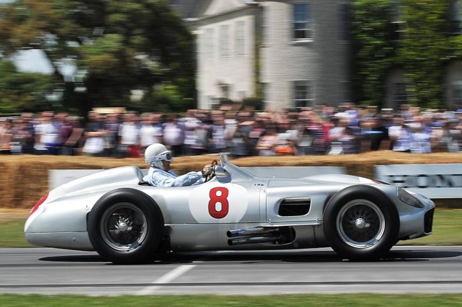 Sir Stirling Moss behind wheel of the Mercedes-Benz W 196 TIM SCOTT