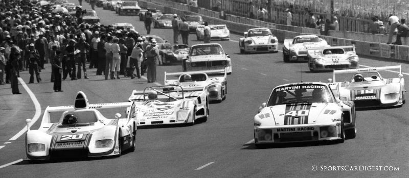 Le Mans 1976 No. 20 (overall winner), driver Jacky Ickx and Gijs van Lennep. # 40: Rolf Stommelen and Manfred Schurti on Porsche Type 935 (4th place overall)