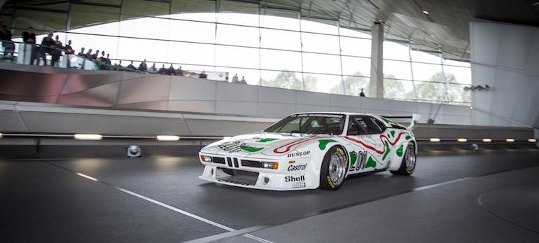 Masakuni Hosobuchi is driving the BMW M1 Procar at BMW Welt