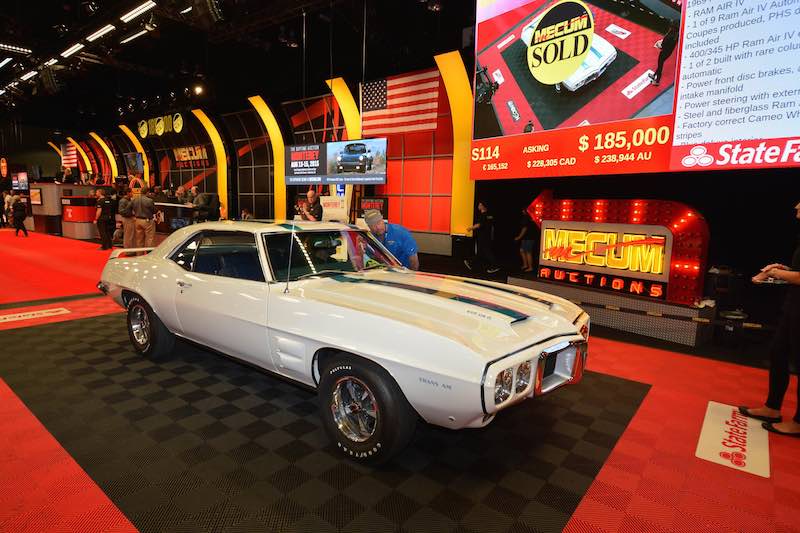 1969 Pontiac Trans Am Ram Air IV sold for $180,000