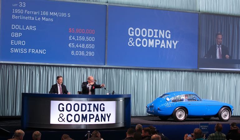 1950 Ferrari 166 MM/195 S Berlinetta Le Mans sold for $6,490,000