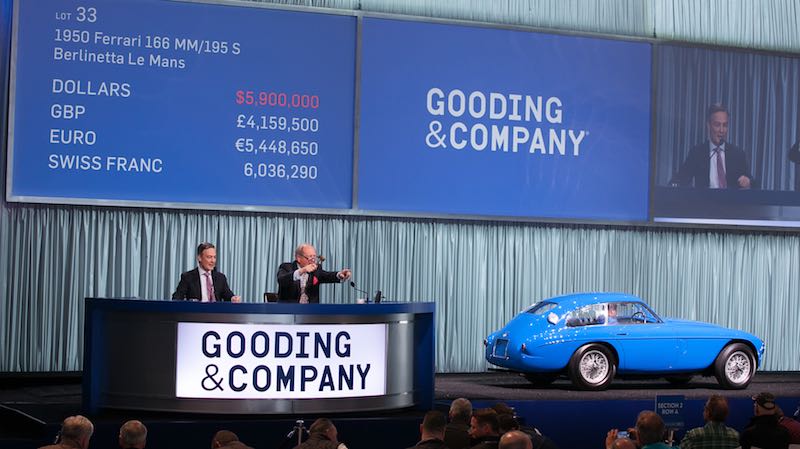 1950 Ferrari 166 MM/195 S Berlinetta Le Mans sold for $6,490,000