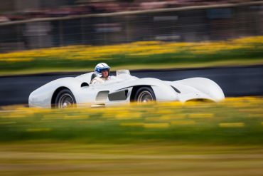 Jochen Mass aboard the Mercedes-Benz W196 R Streamliner (Photo: Drew Gibson) Drew Gibson