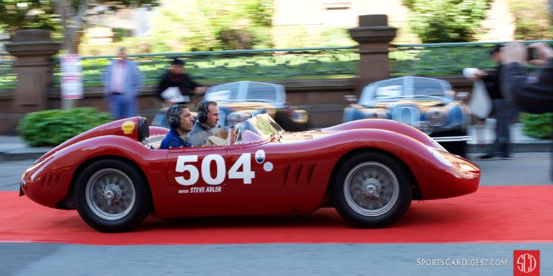 Steve Adler and Jakob Greisen in the 1957 Maserati 200SI. DennisGray