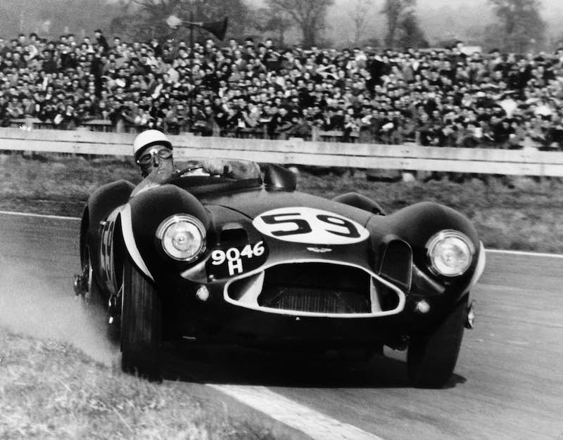 Stirling Moss in the Aston Martin DB3S at Goodwood