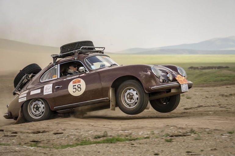 Car 58. Tony Connor(USA) / Jill Kirkpatrick(USA)1956 - Porsche 356A 1600, Peking to Paris 2016., Peking to Paris 2016. Day 06. Ulaan Baatar - Bulgan