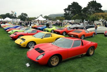 Colorful gathering for the 50th Anniversary of the Lamborghini Miura