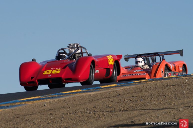 Big bangers  - Ian Wood's 1970 McLaren M12 and Nick Colonna's 1969 McLaren M8C. DennisGray