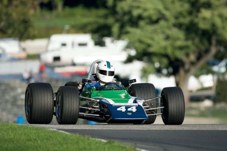 Matt PrimackÕs 1969 Lotus 59/69 in Turn 6.
Photo: Fred Sickler