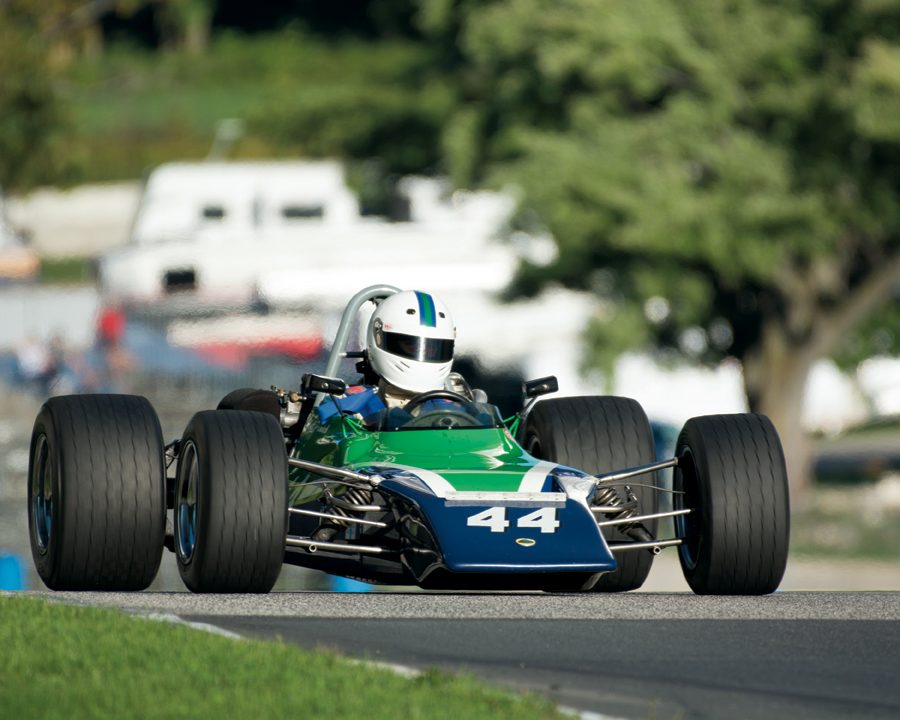 Matt PrimackÕs 1969 Lotus 59/69 in Turn 6.
Photo: Fred Sickler