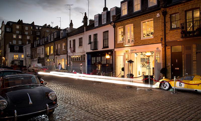 Fiskens storefront in Queens Gate Place Mews