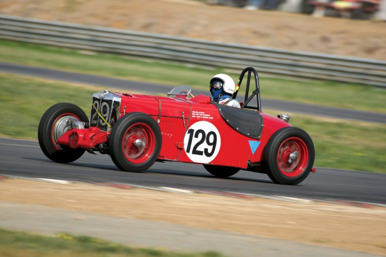 John Payne leans into his very quick MG J2 Special.
Photo: Steve Oom