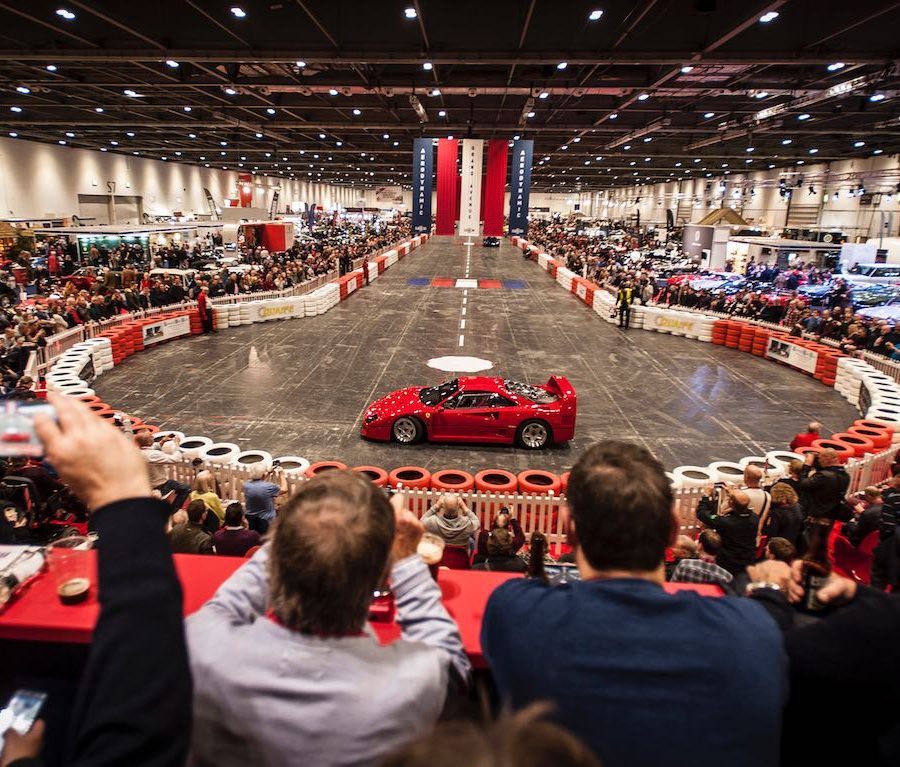 Ferrari F40 on the Grand Avenue at the London Classic Car Show