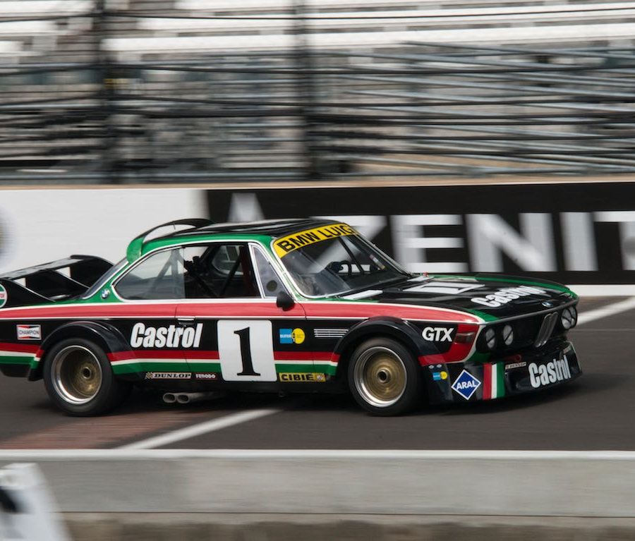 Steve Walker - 1973 BMW CSL crosses the Bricks first winning his group. DennisGray