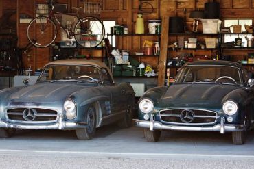 1957 Mercedes-Benz 300 SL Roadster and 1955 Mercedes-Benz 300 SL Gullwing