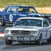 Warren De Guara and Gareth Clark running their Ford Mustangs.
Photo: Steve Koen