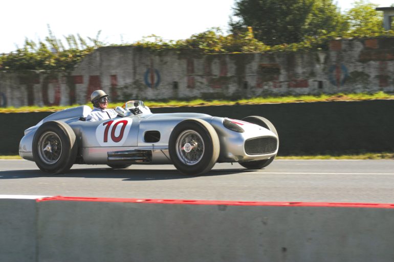 Hans Herrmann at the wheel of the Mercedes W196R.
Photo: John Elwin