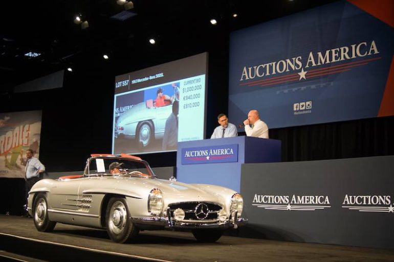 1963 Mercedes-Benz 300 SL Roadster crosses the Fort Lauderdale auction block (photo: Jonathan Lay)