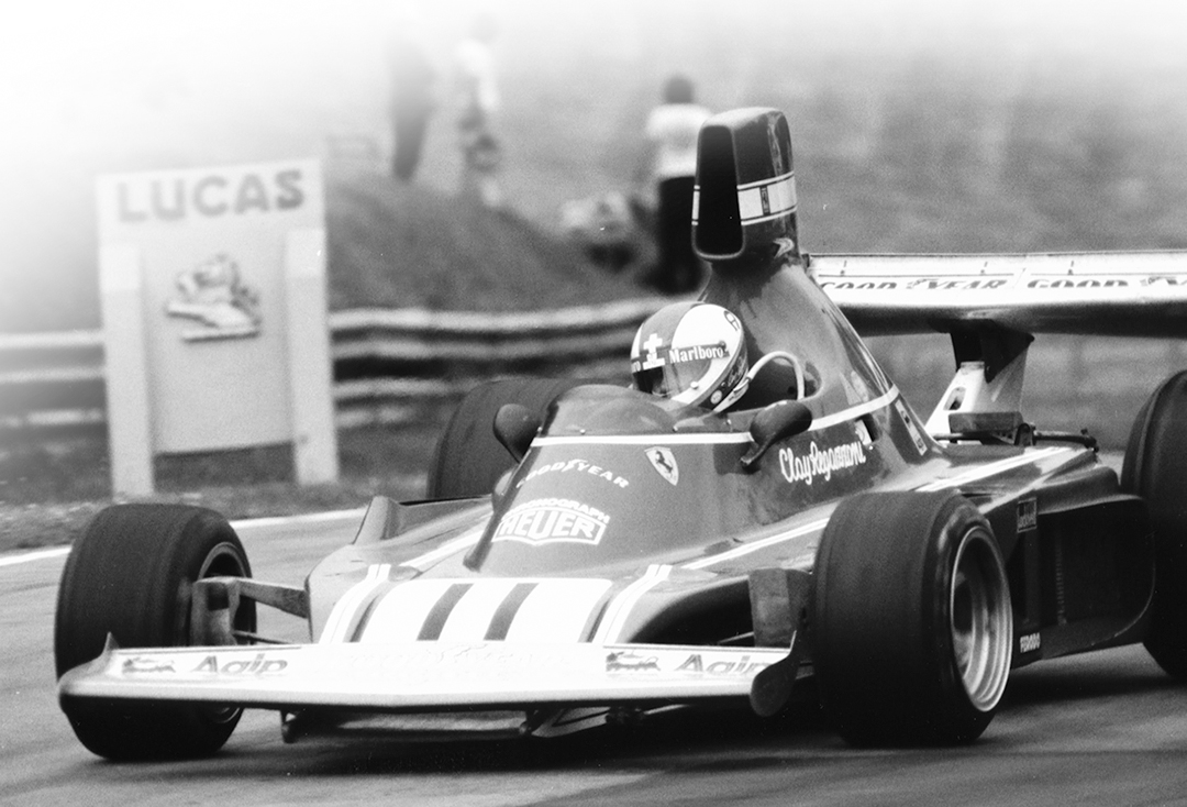 Regazzoni in the British GP in the Ferrari 312B3.
Photo: Peter Collins