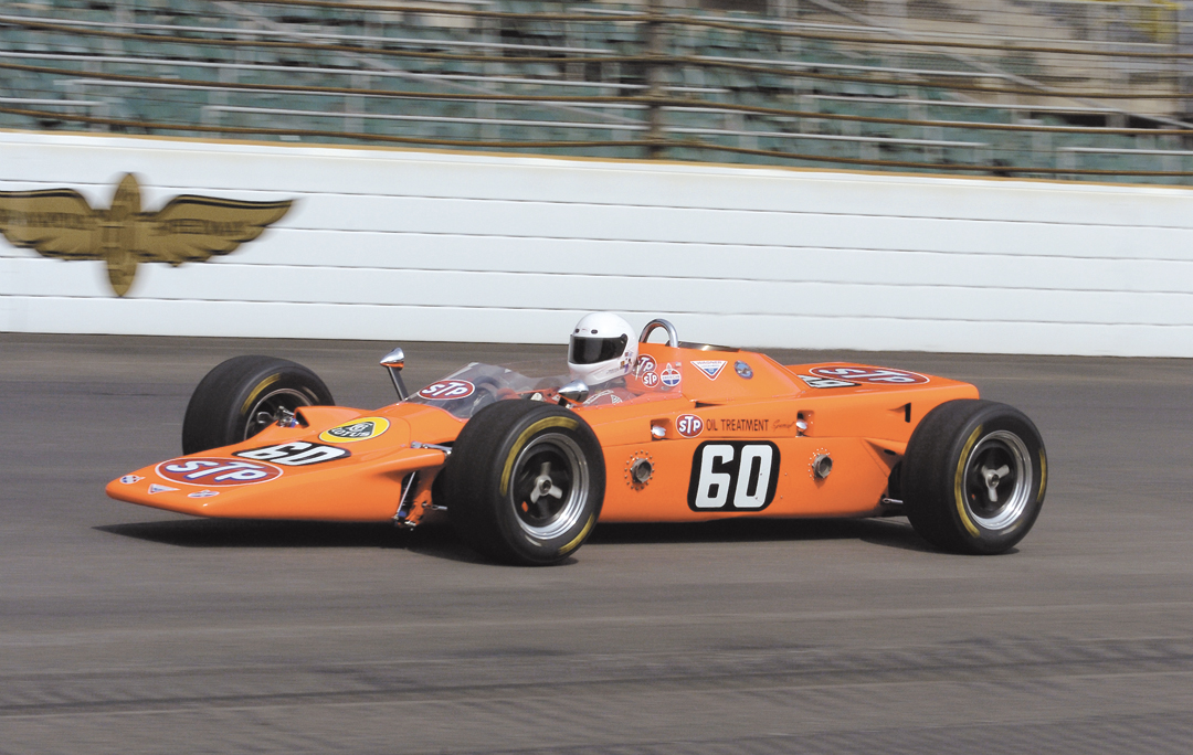 A 1968 Lotus Turbine replica drven by Bruce Linsmeyer.
Photo: Jim Hatfield