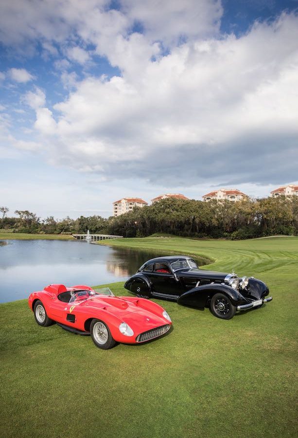 1957 Ferrari 335 S and 1938 Mercedes-Benz 540K Autobahn-Kurier Deremer Studios LLC