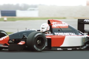 Gabriele Tarquini tests the AGS at Silverstone in 1991.
Photo: Peter Collins