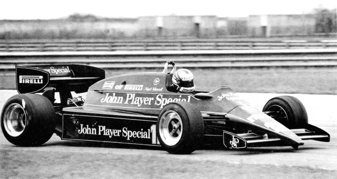 Active Suspension is tested for the first time on a Lotus 92 (1982).